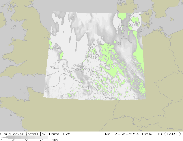 nuvens (total) Harm .025 Seg 13.05.2024 13 UTC