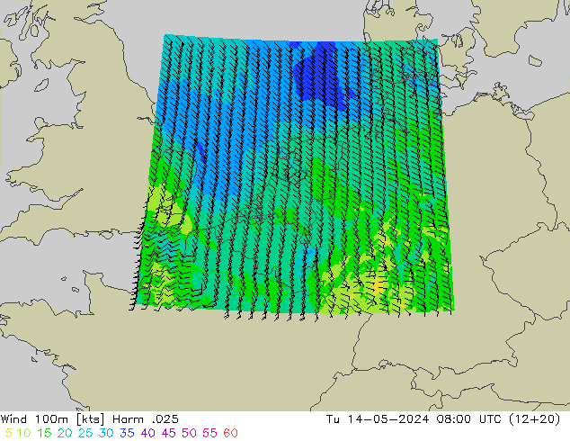 风 100m Harm .025 星期二 14.05.2024 08 UTC