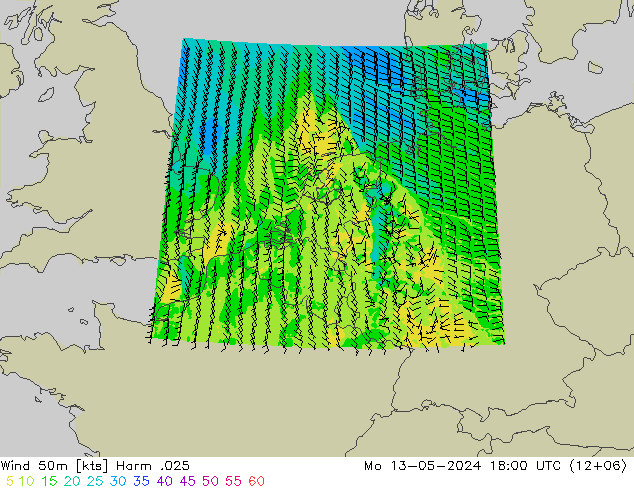 风 50 米 Harm .025 星期一 13.05.2024 18 UTC