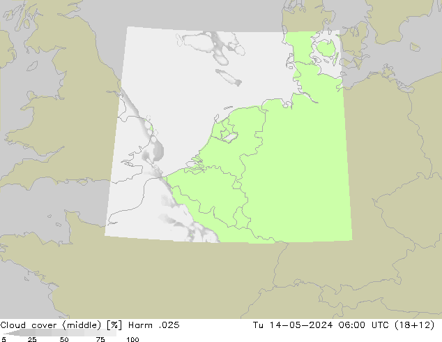 Bewolking (Middelb.) Harm .025 di 14.05.2024 06 UTC