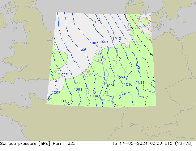 приземное давление Harm .025 вт 14.05.2024 00 UTC