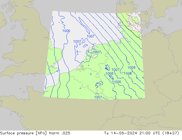 Surface pressure Harm .025 Tu 14.05.2024 21 UTC