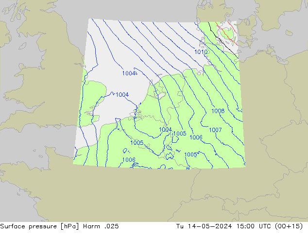 Pressione al suolo Harm .025 mar 14.05.2024 15 UTC