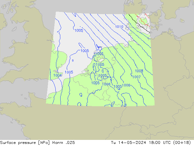Pressione al suolo Harm .025 mar 14.05.2024 18 UTC