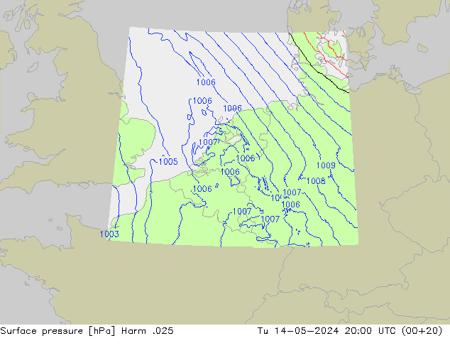 Surface pressure Harm .025 Tu 14.05.2024 20 UTC