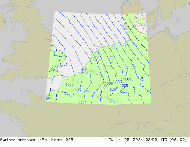 Presión superficial Harm .025 mar 14.05.2024 08 UTC