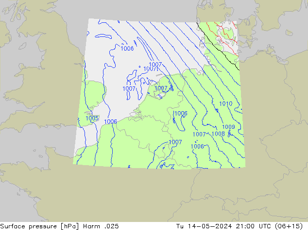 Pressione al suolo Harm .025 mar 14.05.2024 21 UTC