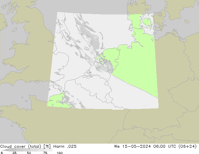 Nubes (total) Harm .025 mié 15.05.2024 06 UTC