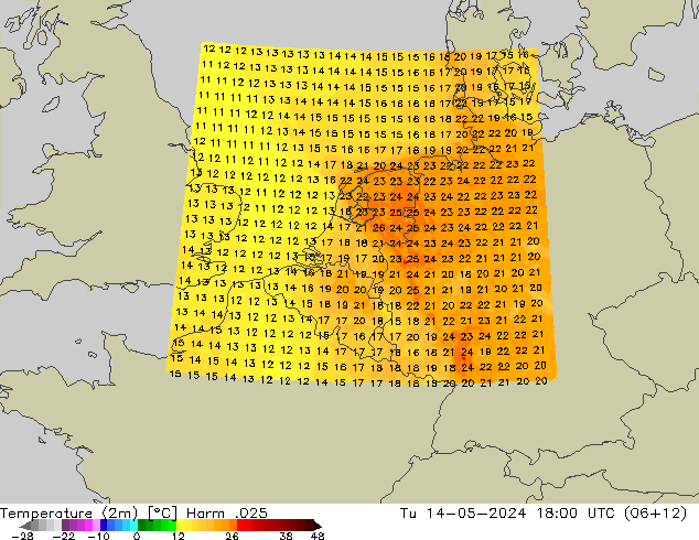 карта температуры Harm .025 вт 14.05.2024 18 UTC