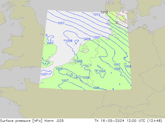 Pressione al suolo Harm .025 gio 16.05.2024 12 UTC