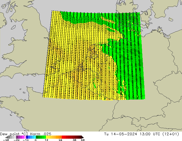 Punto de rocío Harm .025 mar 14.05.2024 13 UTC