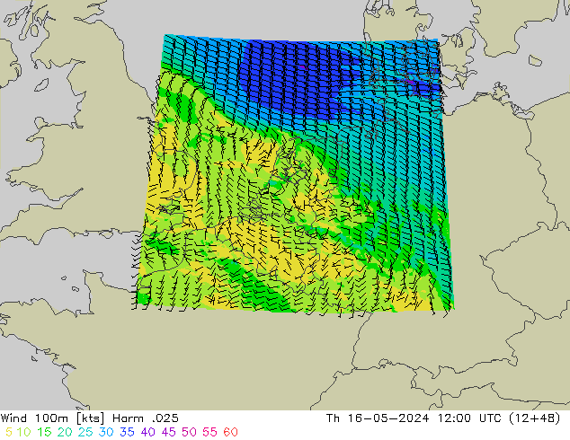Wind 100m Harm .025 Th 16.05.2024 12 UTC