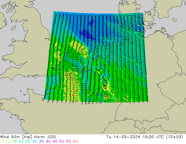 Wind 50m Harm .025 Út 14.05.2024 15 UTC