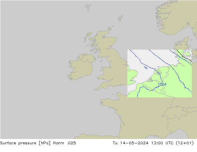 приземное давление Harm .025 вт 14.05.2024 13 UTC