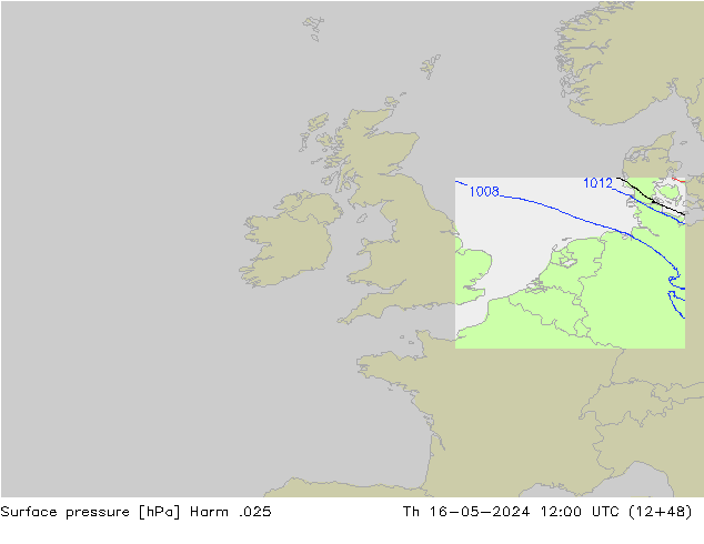приземное давление Harm .025 чт 16.05.2024 12 UTC