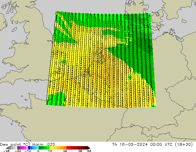 Dew point Harm .025 Th 16.05.2024 00 UTC