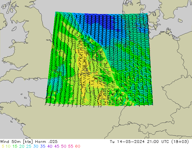 Rüzgar 50 m Harm .025 Sa 14.05.2024 21 UTC