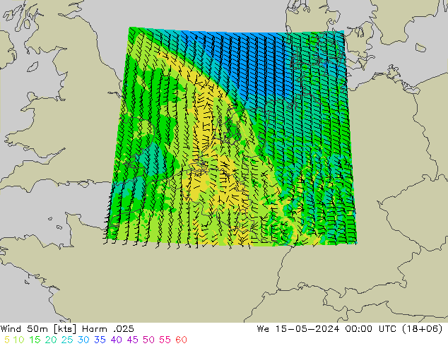 Wind 50m Harm .025 St 15.05.2024 00 UTC