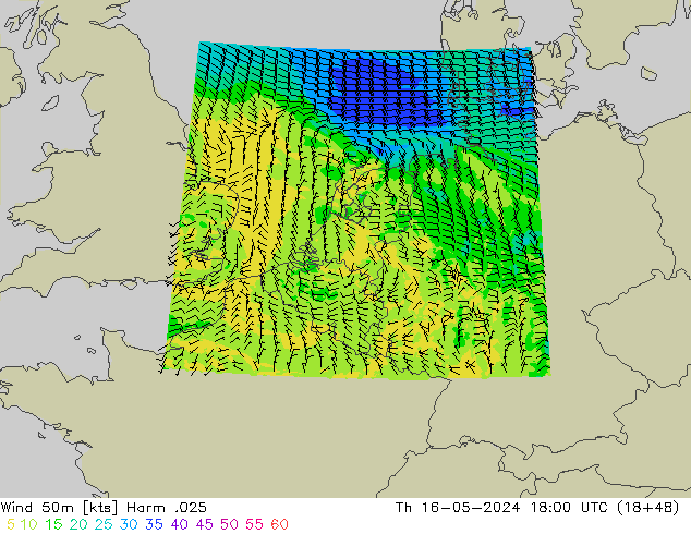 Wind 50m Harm .025 Th 16.05.2024 18 UTC