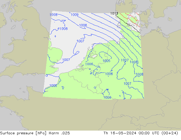 Luchtdruk (Grond) Harm .025 do 16.05.2024 00 UTC