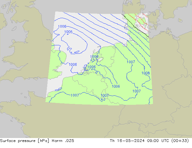 Luchtdruk (Grond) Harm .025 do 16.05.2024 09 UTC