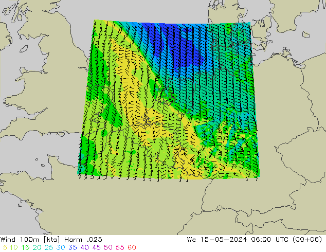 风 100m Harm .025 星期三 15.05.2024 06 UTC