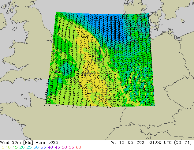 风 50 米 Harm .025 星期三 15.05.2024 01 UTC