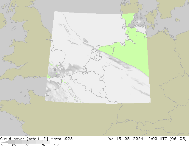 Nubes (total) Harm .025 mié 15.05.2024 12 UTC