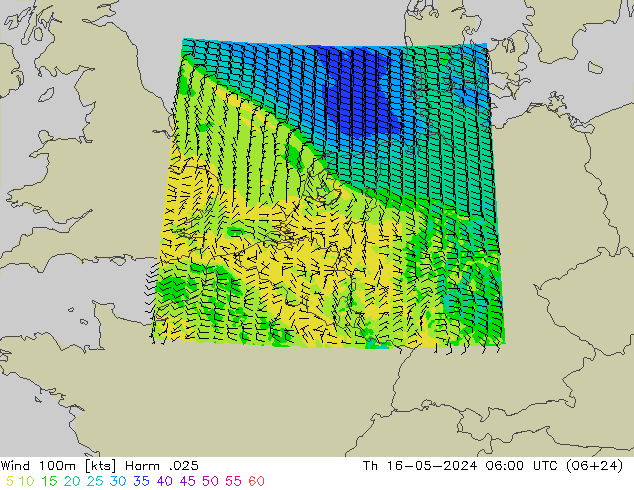 Wind 100m Harm .025 Th 16.05.2024 06 UTC