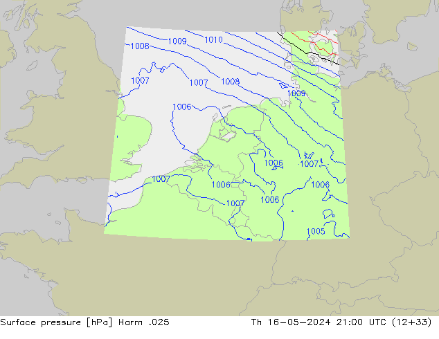 Atmosférický tlak Harm .025 Čt 16.05.2024 21 UTC