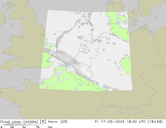 Wolken (mittel) Harm .025 Fr 17.05.2024 18 UTC