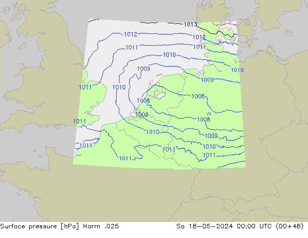 Luchtdruk (Grond) Harm .025 za 18.05.2024 00 UTC