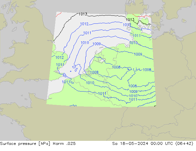 Surface pressure Harm .025 Sa 18.05.2024 00 UTC