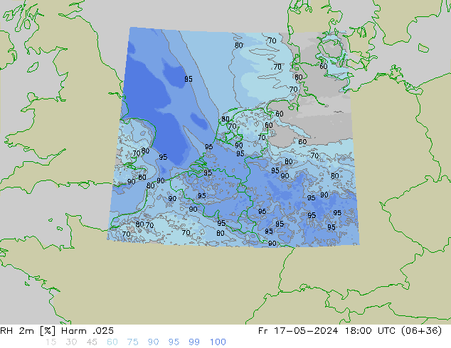 RH 2m Harm .025 Fr 17.05.2024 18 UTC