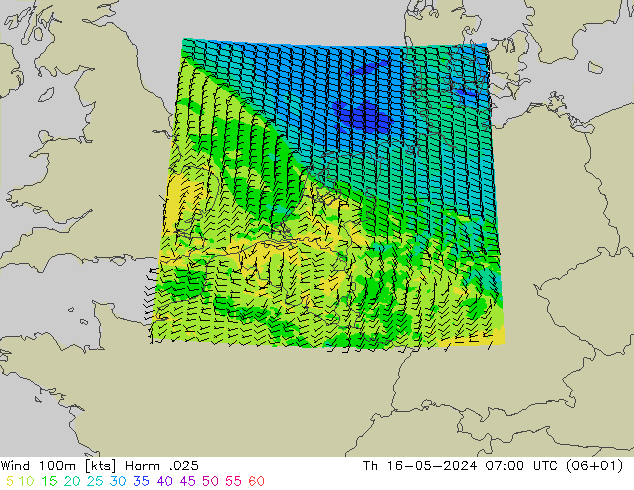 Wind 100m Harm .025 Th 16.05.2024 07 UTC