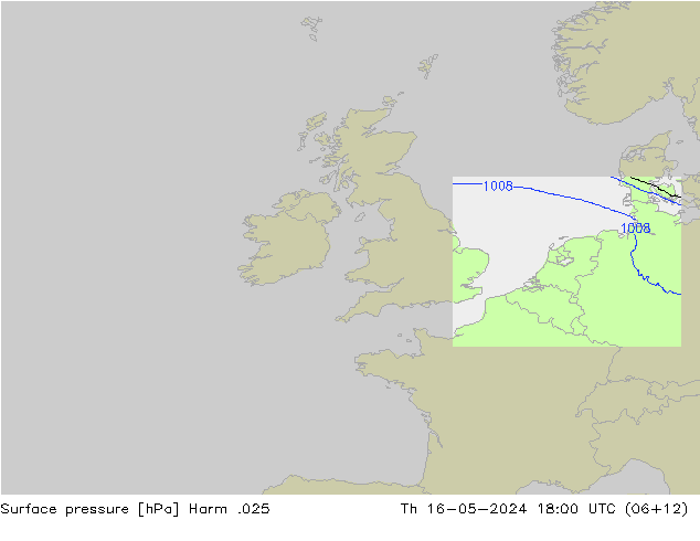 приземное давление Harm .025 чт 16.05.2024 18 UTC