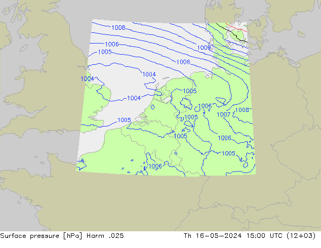 Atmosférický tlak Harm .025 Čt 16.05.2024 15 UTC