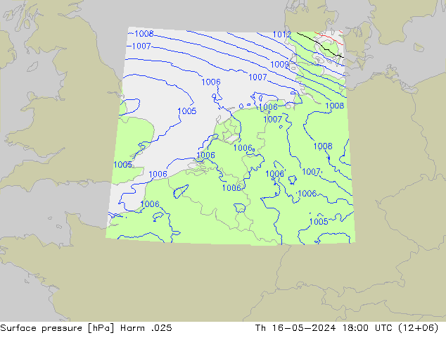 Atmosférický tlak Harm .025 Čt 16.05.2024 18 UTC