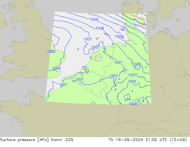 Surface pressure Harm .025 Th 16.05.2024 21 UTC