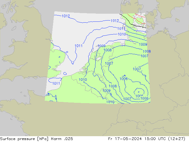 Atmosférický tlak Harm .025 Pá 17.05.2024 15 UTC