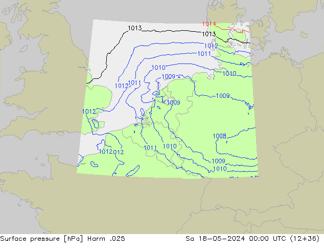 Surface pressure Harm .025 Sa 18.05.2024 00 UTC