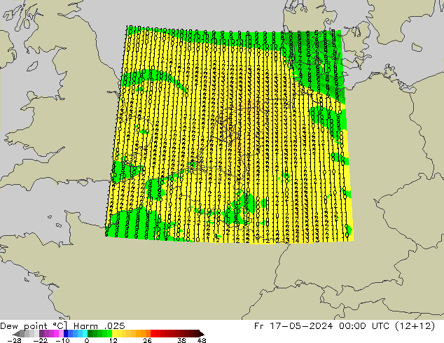 Dew point Harm .025 Fr 17.05.2024 00 UTC