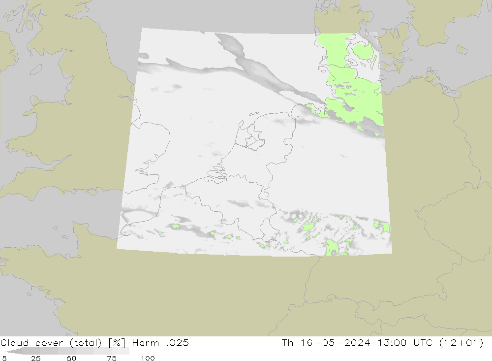 Nubes (total) Harm .025 jue 16.05.2024 13 UTC