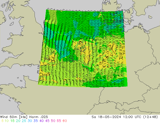 Wind 50 m Harm .025 za 18.05.2024 12 UTC