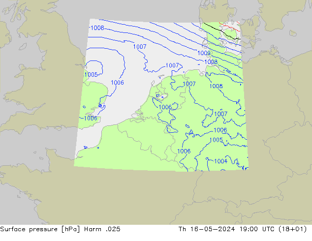 Atmosférický tlak Harm .025 Čt 16.05.2024 19 UTC