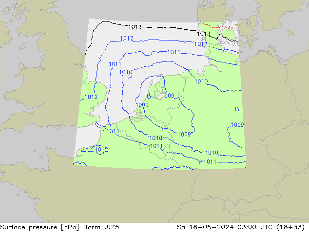 Surface pressure Harm .025 Sa 18.05.2024 03 UTC