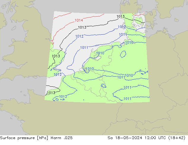 Luchtdruk (Grond) Harm .025 za 18.05.2024 12 UTC