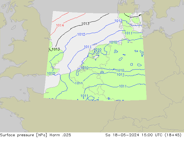 Surface pressure Harm .025 Sa 18.05.2024 15 UTC