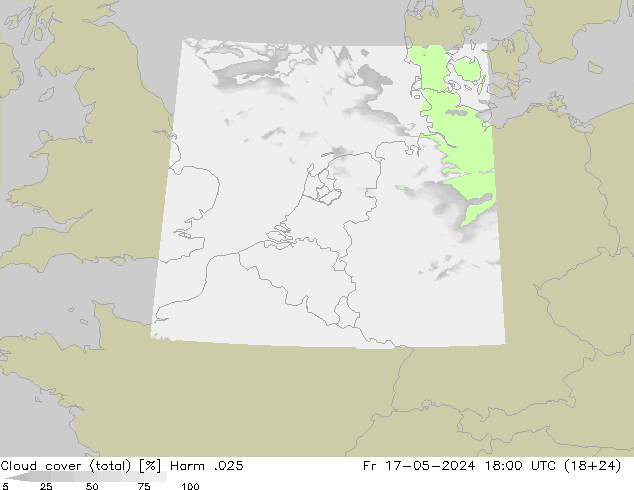 Wolken (gesamt) Harm .025 Fr 17.05.2024 18 UTC