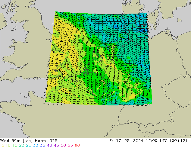 Wind 50m Harm .025 Fr 17.05.2024 12 UTC